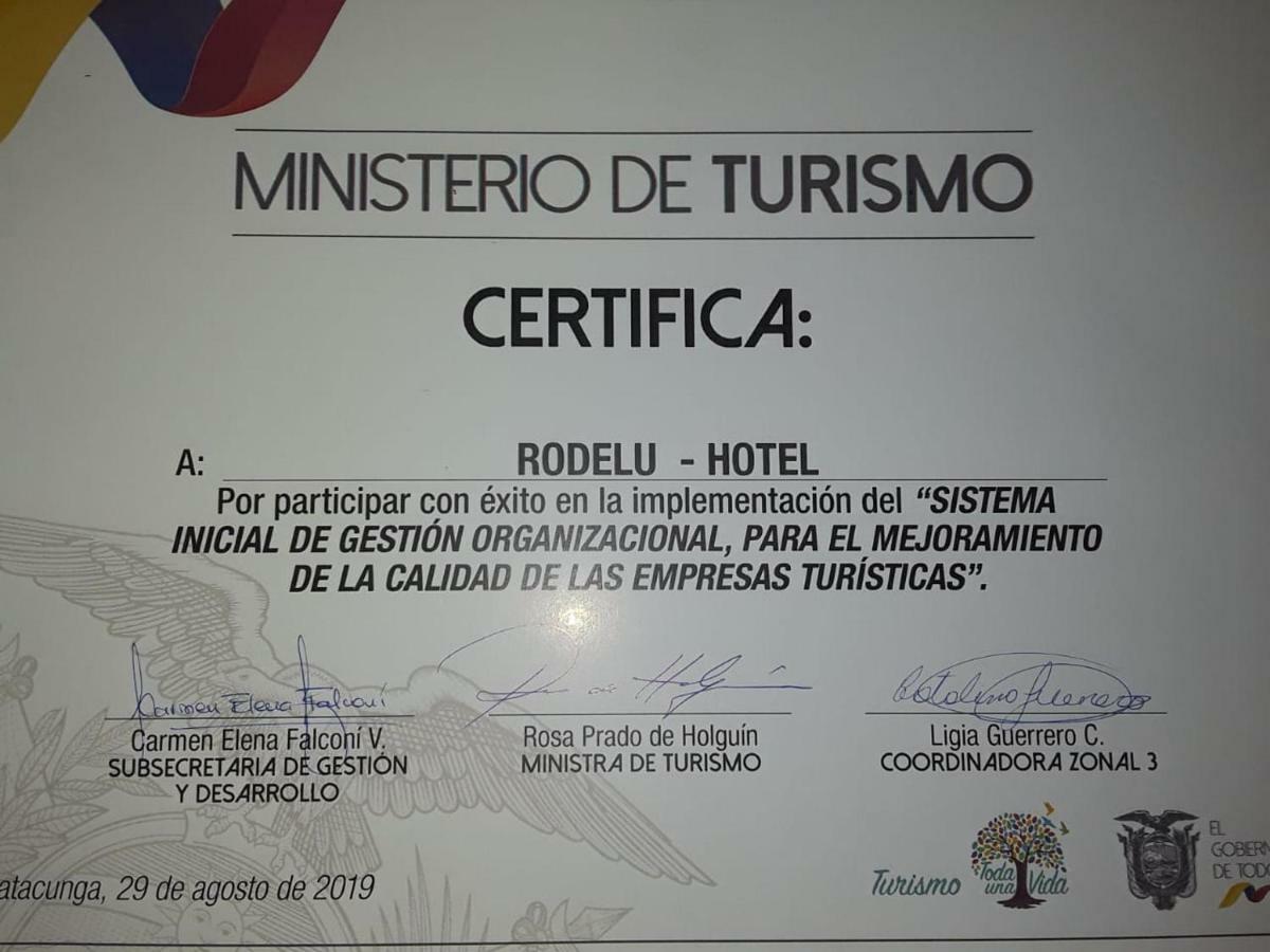 Hotel Rodelu Latacunga Extérieur photo